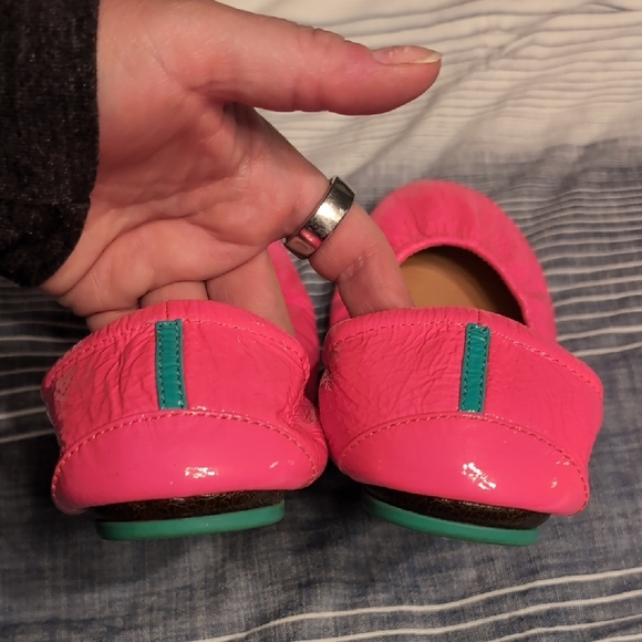 Hot Pink Tieks Patent Leather ballet flats - Picture 2 of 7
